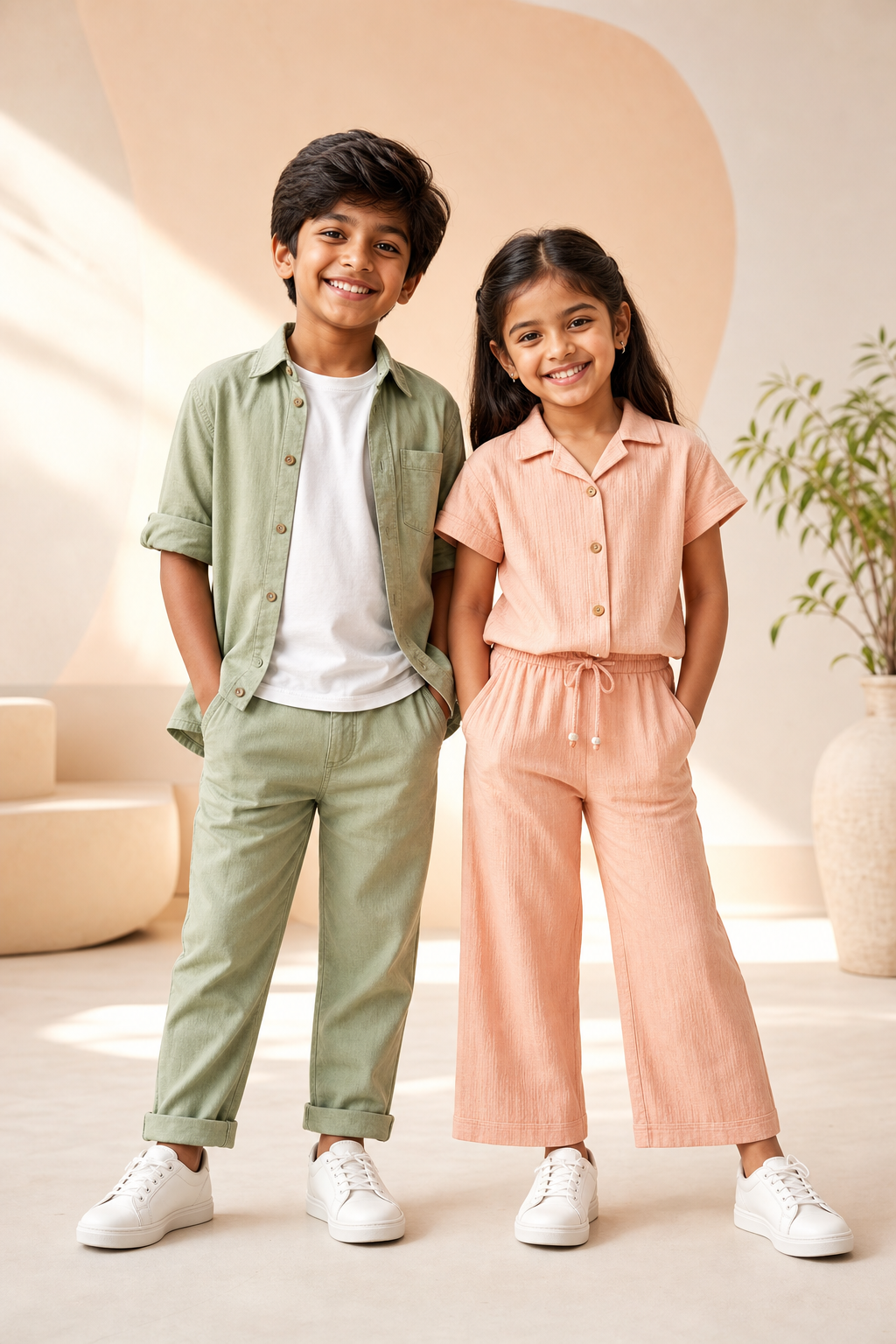 Vismi Kids children wearing coordinated outfits