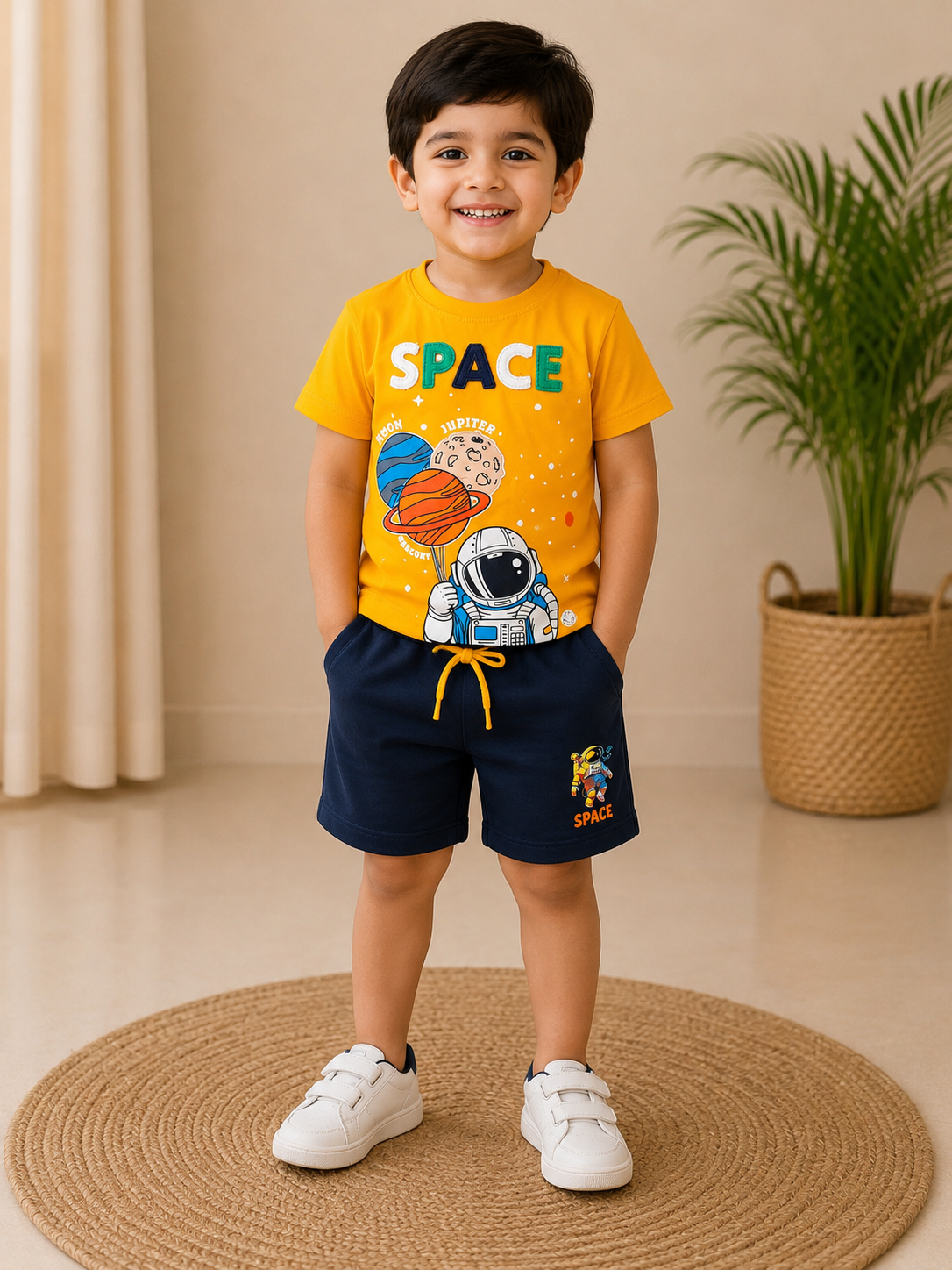 Space Explorer Printed T-Shirt Set